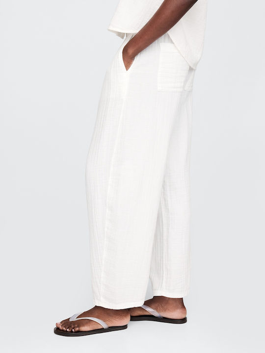 Γυναικείο Υφασμάτινο Παντελόνι Off White