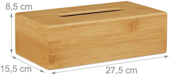 Relaxdays Wooden Napkin Holder Beige 8.5x27.5x15.5cm