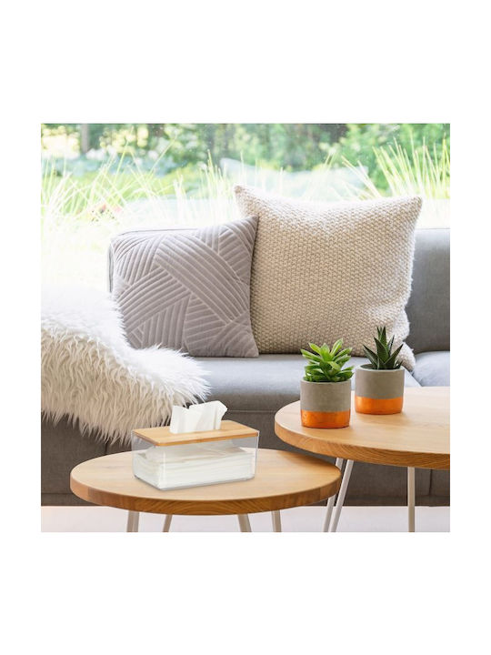 Relaxdays Suport pentru șervețele Plastică Transparentă 10x23.5x13cm 10046933