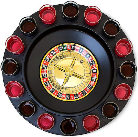 Relaxdays Roulette Game 16 Shot Glasses Multicolor