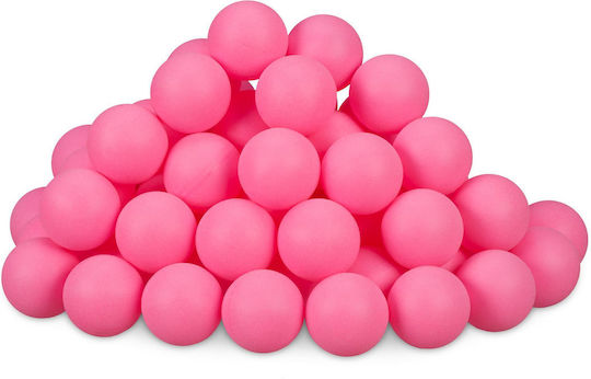 Beer Pong Balls 100 Pieces Pink Plastic Approximately 40 Mm