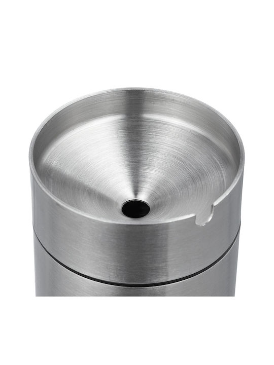 Capac scrumieră din oțel inoxidabil rezistent la vânt pentru utilizare în interior și exterior gri 8,5 x 7 cm