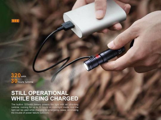 Fenix Επαναφορτιζόμενος Φακός LED IP68 με Μέγιστη Φωτεινότητα 400lm