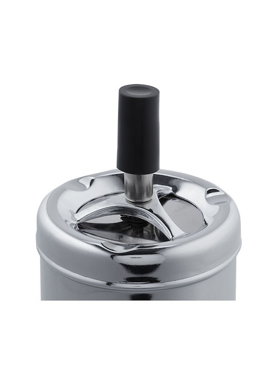 Scrumieră Metalică Buton Disc Rotativ 11.5 X 8 Cm Gri