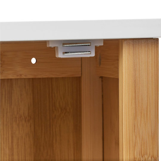 Relaxdays Cabinet de baie L60xA34.5xÎ21cm Lemn natural
