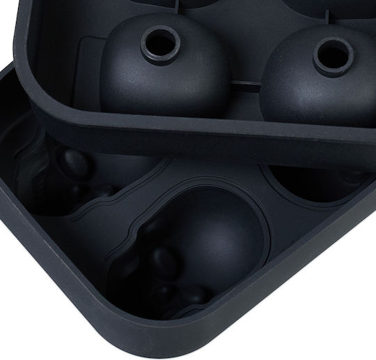 Relaxdays Eiswürfelform Würfel aus Silikon Schwarz 10048640 2Stück
