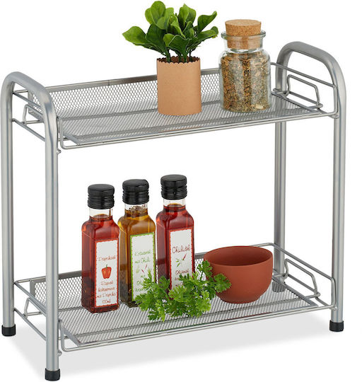 Relaxdays Metallisches Lebensmittelregal Mit 2 Ebenen Grau 10047536 Relaxdays Metallisches Lebensmittelregal Mit 2 Ebenen Grau 10047536