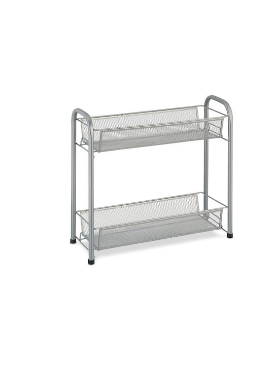 Relaxdays Metallische Tischbasis 40x44x17,5 cm Grau
