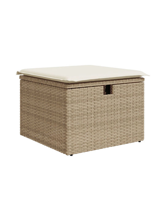Corner Sofa Outdoor Rattan with Pillows 55x62x69cm