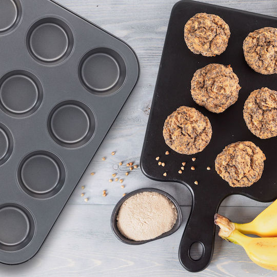 Relaxdays Φόρμα Ζαχαροπλαστικής για Cupcakes/Muffins 26.5x35εκ. 2τμχ