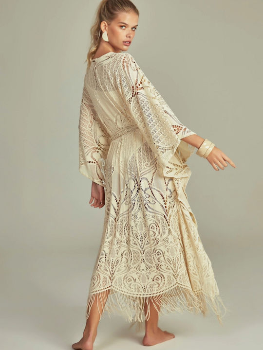 Empress Kimono Für Damenbademode Beiges