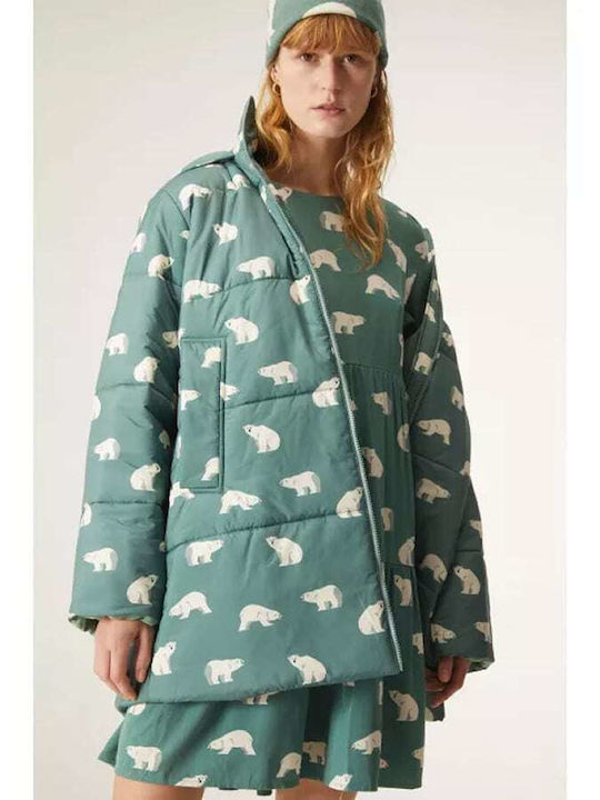 Mini Shirt Dress Dress Green