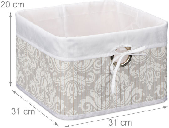 Relaxdays Aufbewahrungskorb Bamboo Gray 1Stück