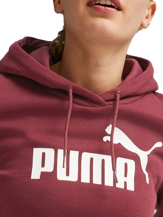 Mini Rochie Sport Mânecă Lungă cu Glugă Burgundy