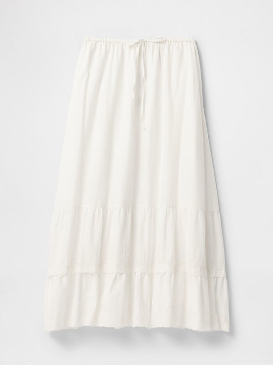 High-waisted Skirt Off White