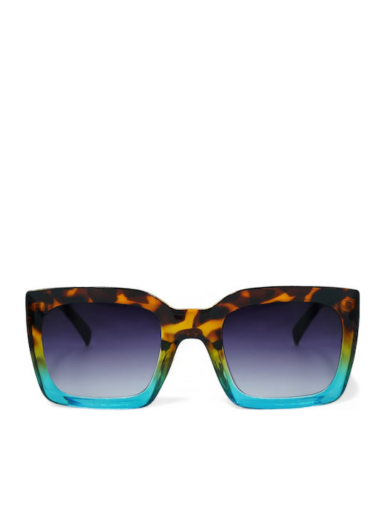 Optosquad Women's Sunglasses with Brown Tartaruga Plastic Frame and Gray Gradient Lens 17351