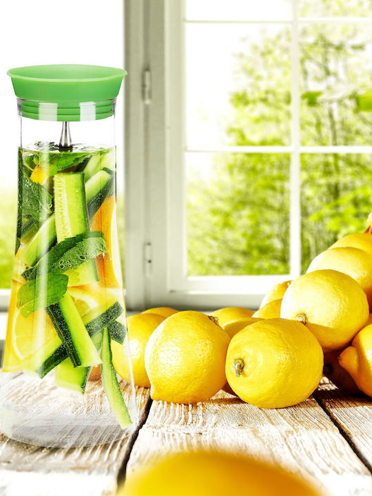 Relaxdays Cristal Carafă de Servire 10buc cu Dop Gri 1000ml 1buc