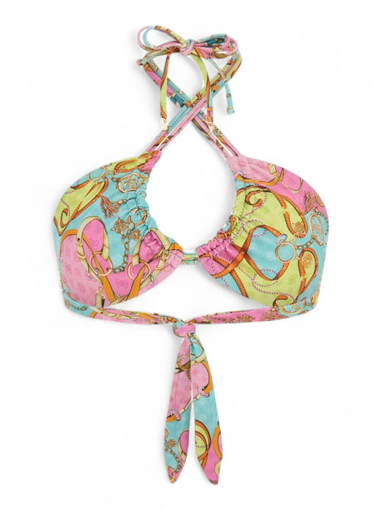Padded Triangle Bikini Top Beige