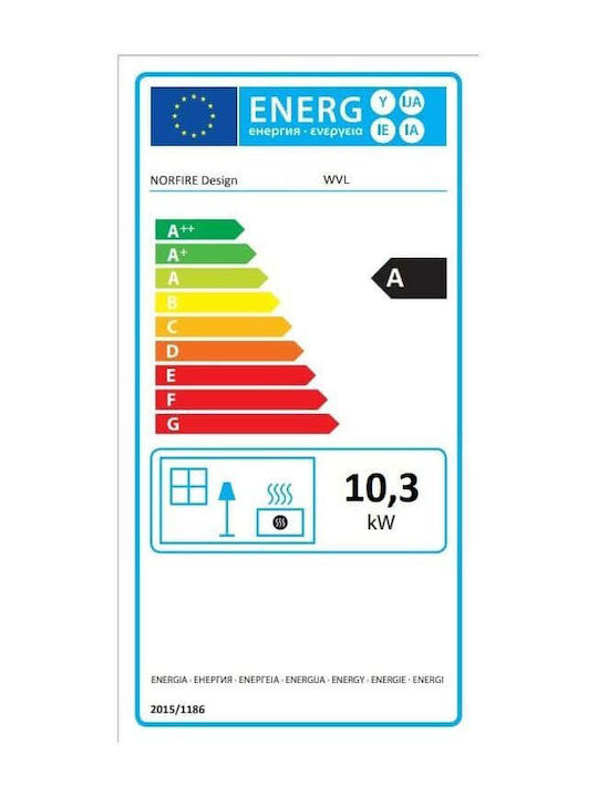 Norfire Design Norfire VL 870 Kaminofen Holz 10.3kW Gerade mit einer zu öffnenden Tür