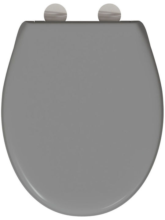 vidaXL Plastic Soft Close Toilet Seat Gray 37cm
