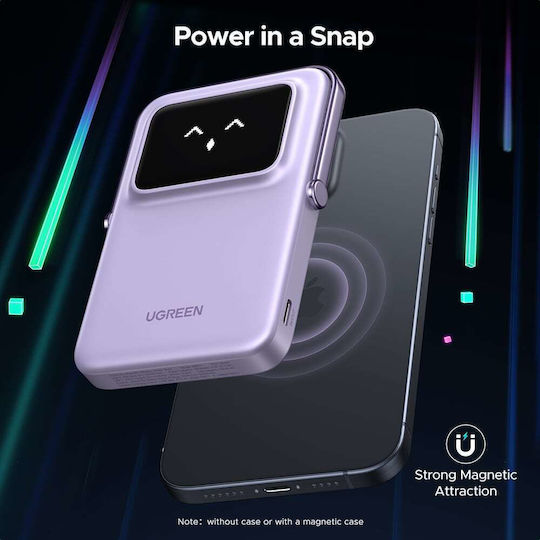 Ugreen PB571 Външна Батерия 5000mAh 18W с USB-C Изходен Порт Power Delivery Лилава