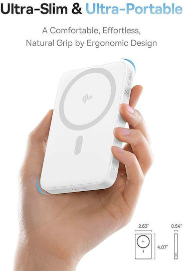 Baseus PicoGo MagSafe Power Bank 5000mAh 20W με Θύρα USB-C Λευκό
