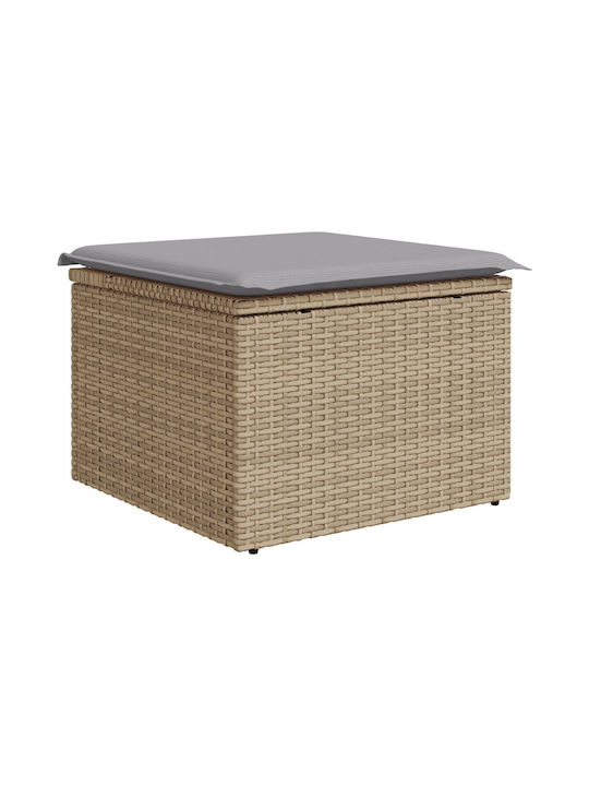 Corner Sofa Outdoor Rattan with Pillows 55x55x37cm