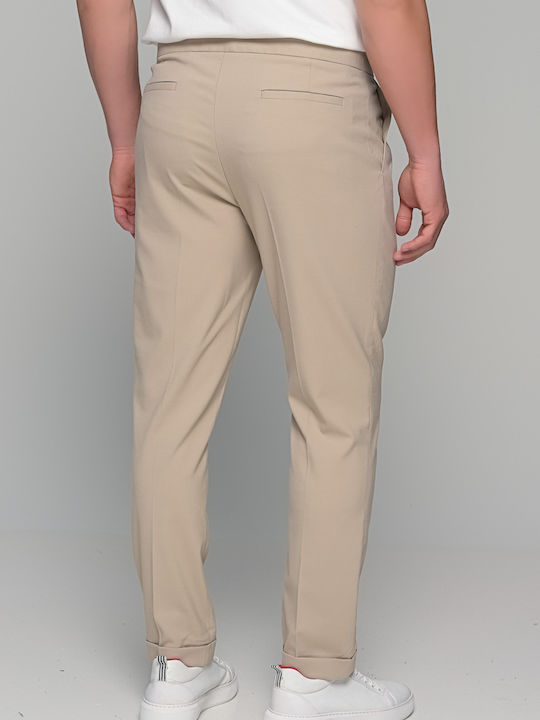 Prestigio Men's Summer Suit Slim Fit Beige