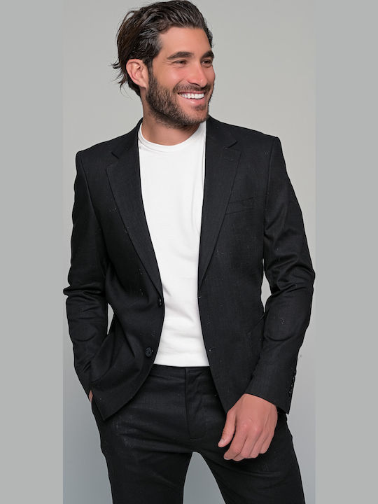 Men's Summer Suit Slim Fit Black