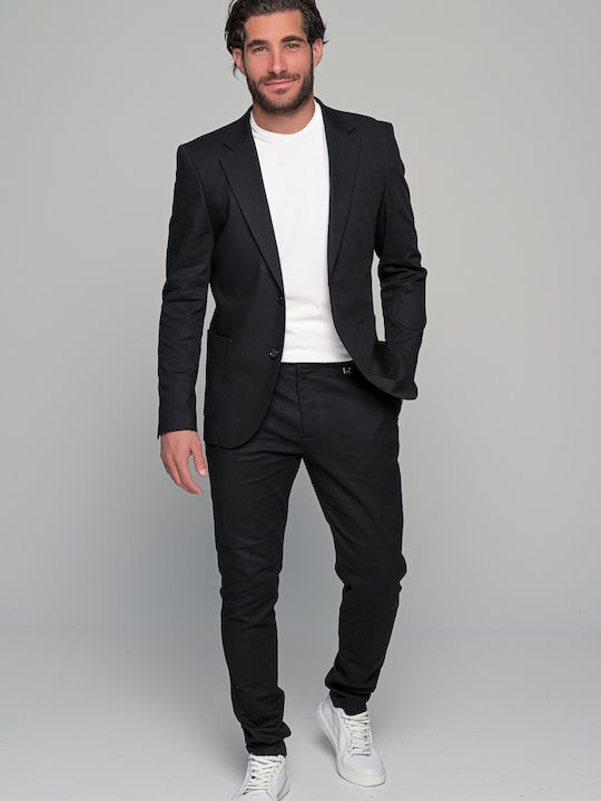Men's Summer Suit Slim Fit Black