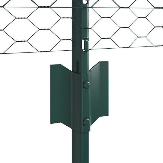 vidaXL PVC Coated Wire Fencing Set Green 25m