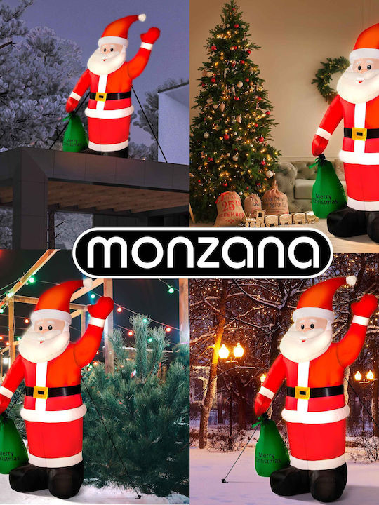 Luminat Decorativ Moș Crăciun Gonflabil Electrică De Exterior Bej din Plastic 180x120cm.