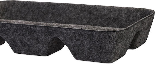 Desk Drawer Organizer Anthracite Made of Textile Material 5.5 x 29.5 x 19 cm
