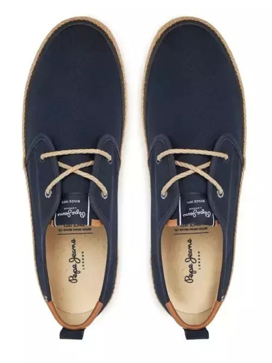 Men's Leather Casual Shoes Blue