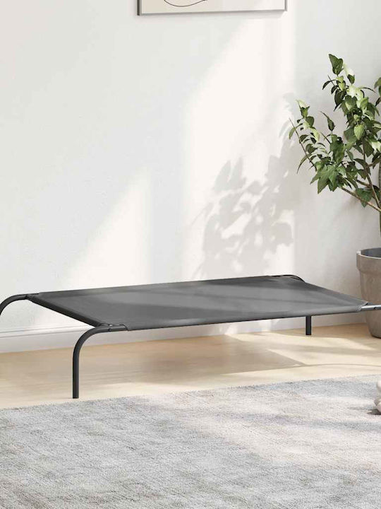 vidaXL Elevated Dog Bed Gray 110x65cm vidaXL Elevated Dog Bed Gray 110x65cm