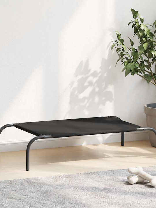 vidaXL Elevated Dog Bed Black 90x50cm vidaXL Elevated Dog Bed Black 90x50cm