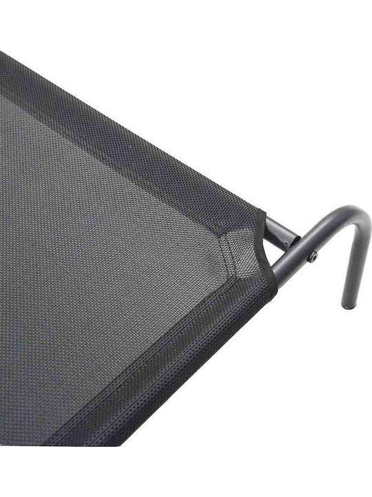 vidaXL Υπερυψωμένο Κρεβάτι Σκύλου Μαύρο 130x80εκ.