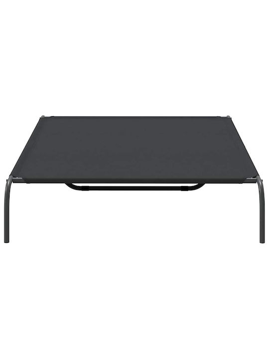 vidaXL Υπερυψωμένο Κρεβάτι Σκύλου Μαύρο 150x90εκ.