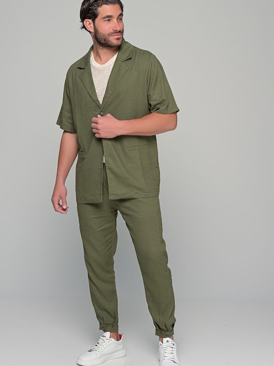 Caviar Hose in Entspannter Passform Khaki