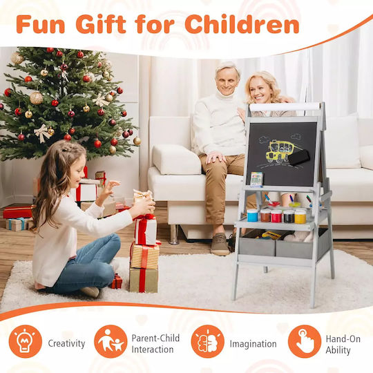 Costway Kids Magnetic Board / Markerboard 34.3x34.3x101.6cm
