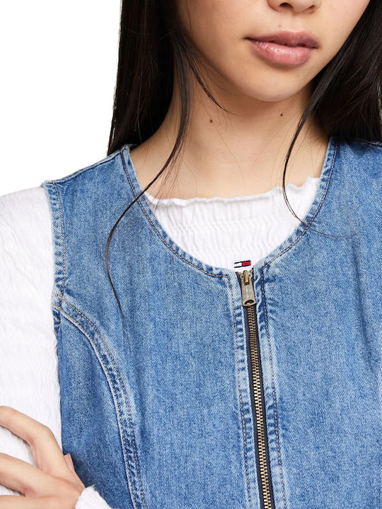 Rochii De Vară Pentru Femei Mini Rochie-Cămașă Denim Albastru