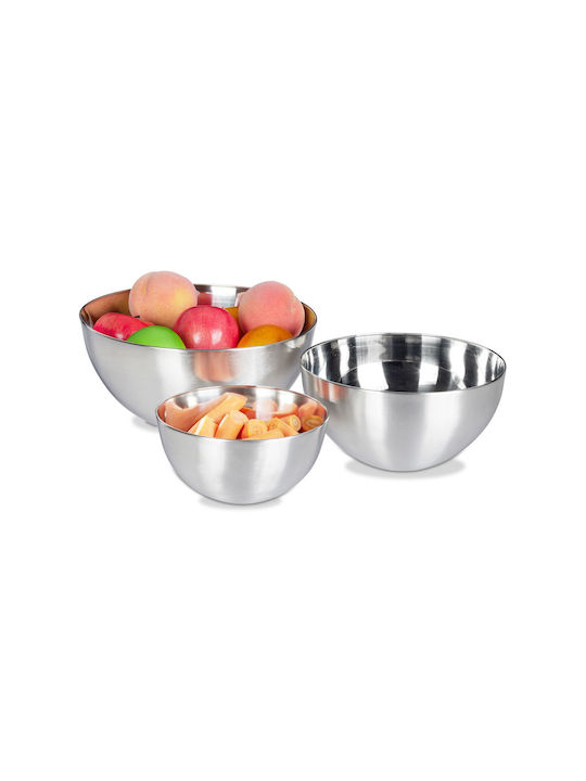 Relaxdays Μπωλ Σερβιρίσματος Στρογγυλό Inox Γκρι 3τμχ 4052025247324 Relaxdays Μπωλ Σερβιρίσματος Στρογγυλό Inox Γκρι 3τμχ 4052025247324