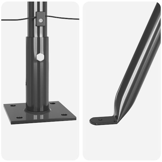 vidaXL Draht für Gartenzaun aus Kunststoff 3.2x3.2x90cm 1Stück Gray