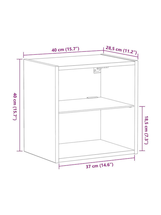 Комоди Дървени Кафяв 2бр 40x28.5x40см
