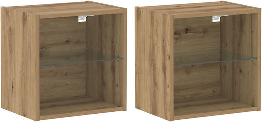 Bedside Tables Wooden Brown 2 Pieces 40x28.5x40cm
