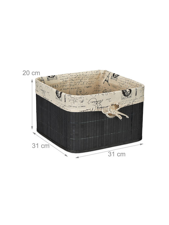 Relaxdays Wooden Storage Box with Lid 1pcs
