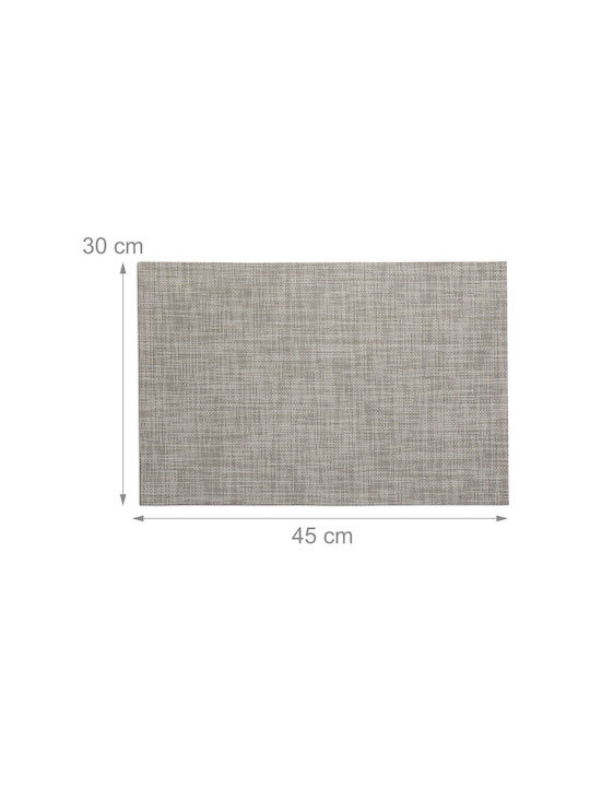 Relaxdays Platzdeckchen Kunststoff Braun 45x30cm 6Stück