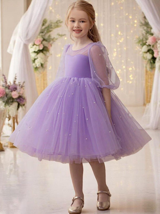 Kinderkleid Ärmellos Flieder