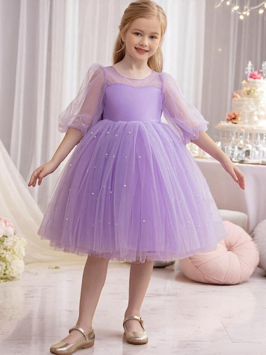 Kinderkleid Ärmellos Flieder