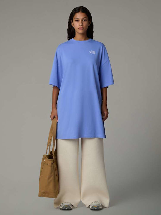Summer Mini Athletic T-Shirt Short Sleeve Blue Dress